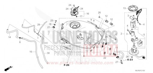 FUEL TANK/FUEL PUMP CB500XAR de 2024